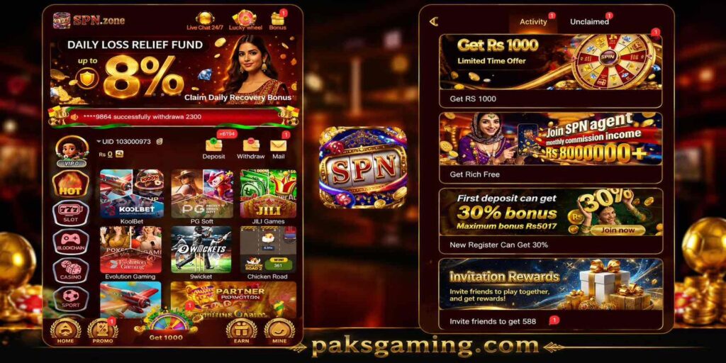 SPN.GAME app download, features, games, rewards, login and earning guide image