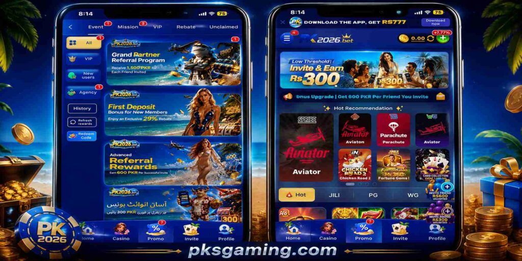 PK2026.GAME APK v2.5 Android reward app for Pakistani users with entertainment challenges and skill activities.