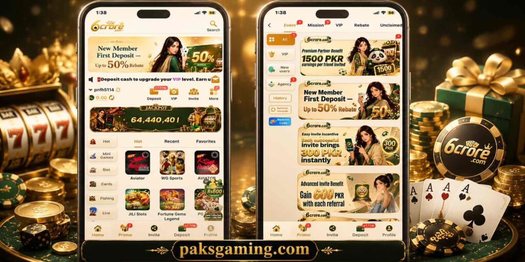 6crore.com informational overview showing platform interface, security features, user guide, and online gaming safety tips