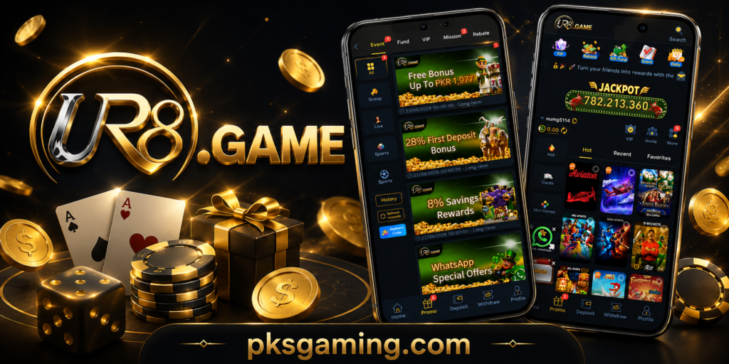 UR8.GAMES online gaming platform interface and game categories guide